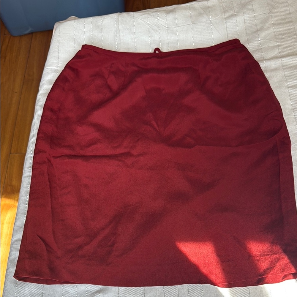 Style & Co Red Pencil Skirt Knee-Length Work
